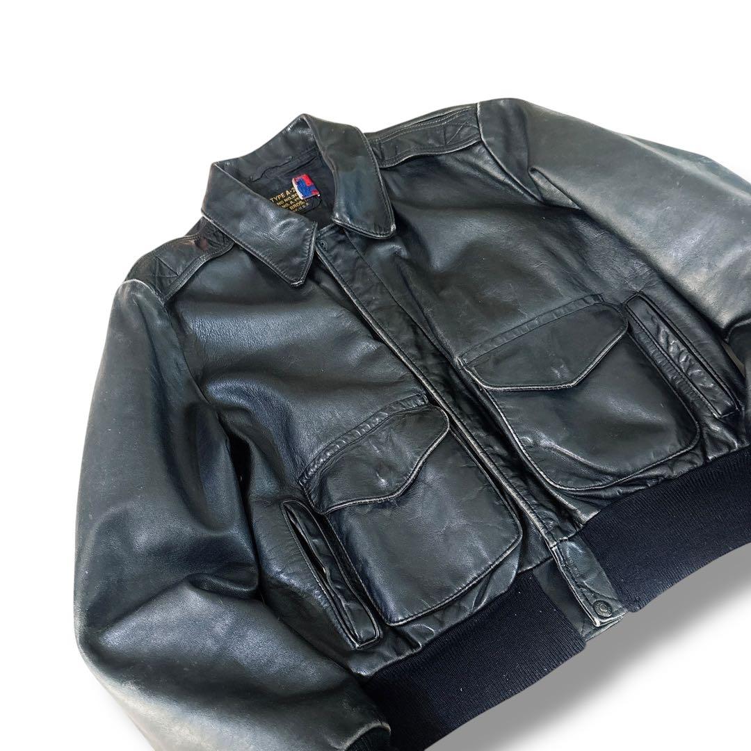 希少 サイズ42 XL相当 SCHOTT A-2 フライトジャケット ブラック