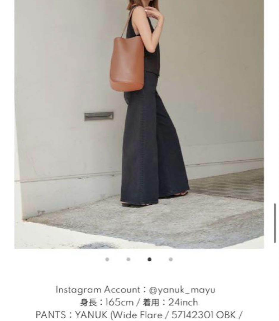 YANUK ワイドフレア 23 オールドブラック ヤヌーク