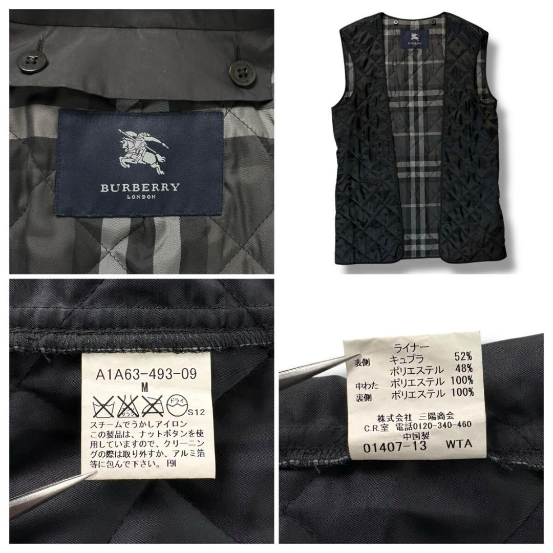 【美品】BURBERRY モッズコート ブラック チェック Mサイズ 三陽商会