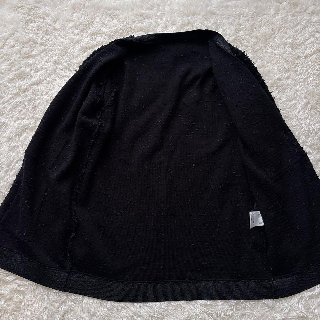 【未使用】グレースコンチネンタル 24AW ツイードバイカラーニットカーディガン