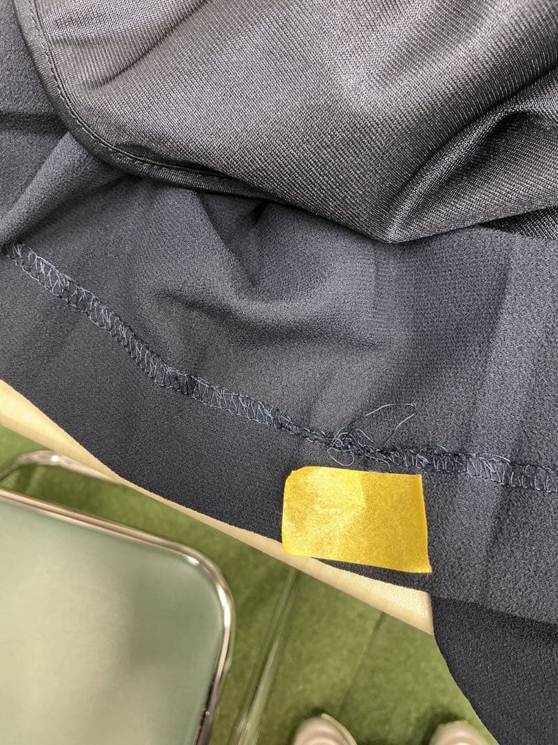 ANAYIアナイ クレープジョーゼットプリーツワンピース