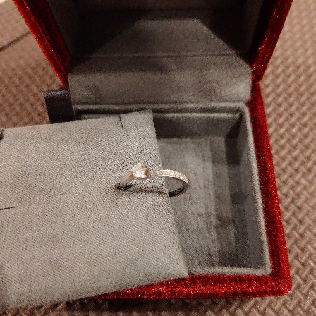 いちごさま専用４℃ プラチナ 1粒 ダイヤモンド リング 7.5号 0.156