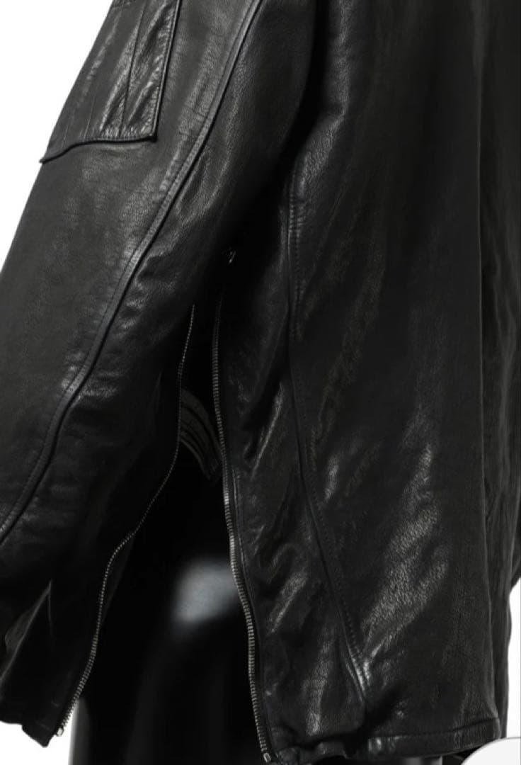 バックラッシュ　フライトジャケット　ブラック　製品染め