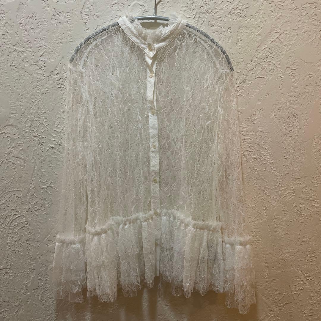 JEANASIS eL Lace Frill Shirt レース フリル シャツ