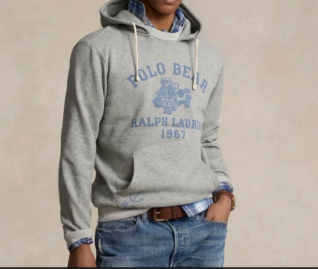 Polo by Ralph Lauren パーカー グレー　XL ポロベア　美品