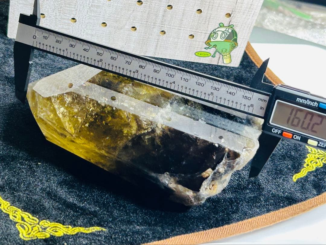 虹入り★シトリンスモーキー共生1300ｇ超え シトリンポイント