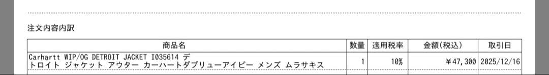 Carhartt WIP OG DETROITJACKET デトロイトジャケット