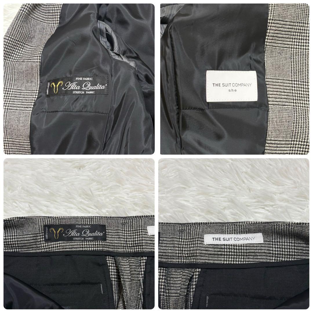 ◎極美品 スーツカンパニー she おしゃれ チェック柄 L パンツスーツ 1