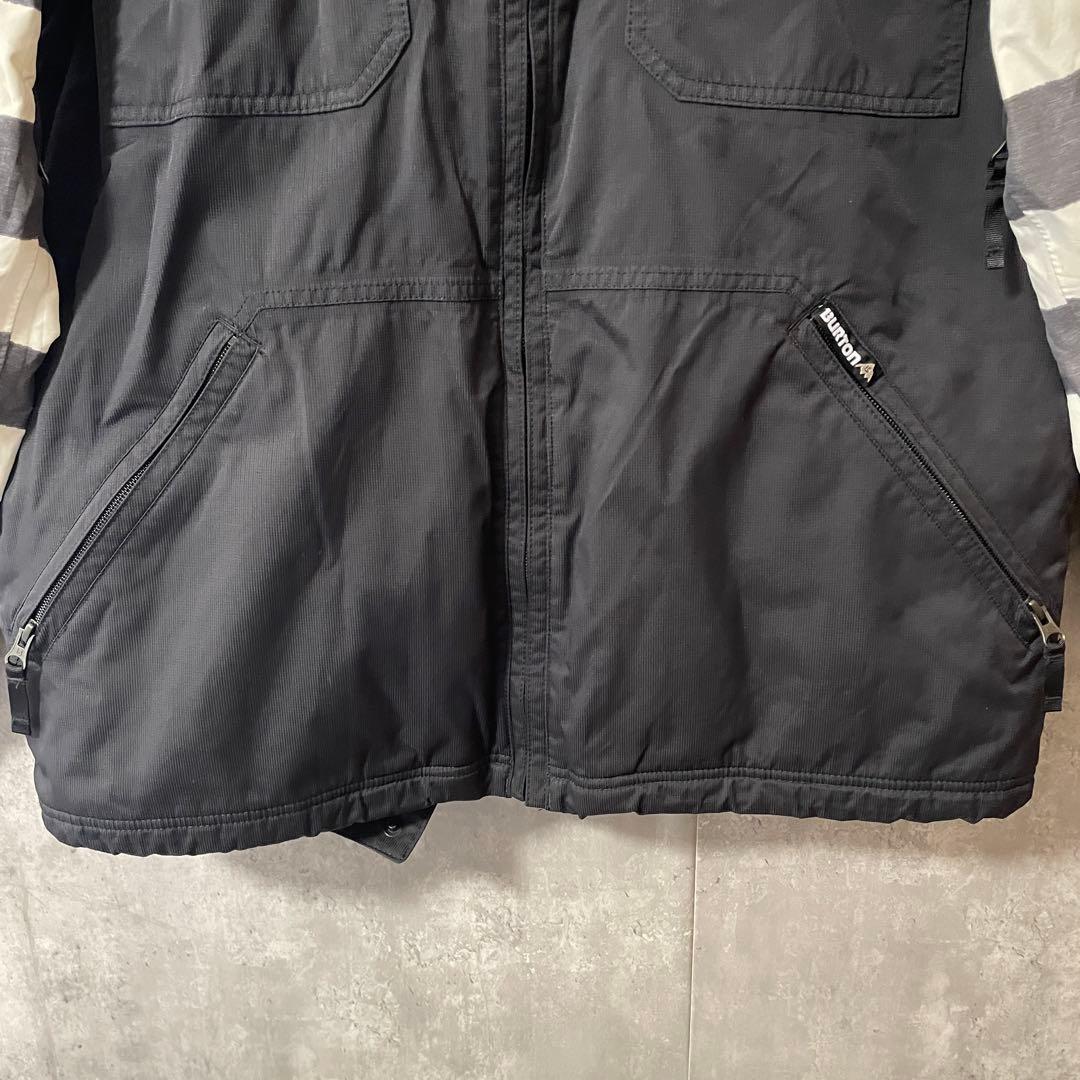 Burtonバートンスキーウェアスノーボードジャケットパーカーフード黒ブラック白