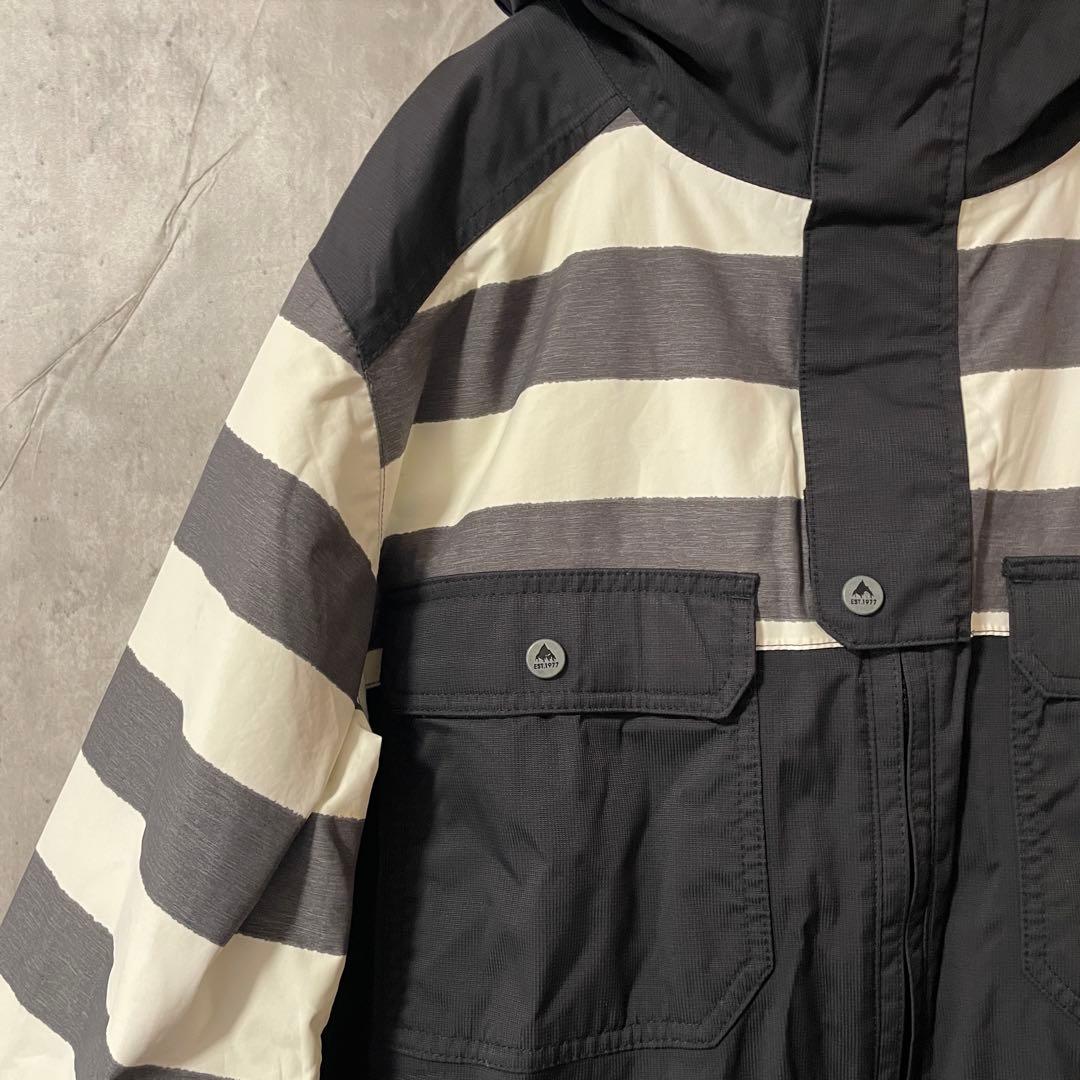 Burtonバートンスキーウェアスノーボードジャケットパーカーフード黒ブラック白