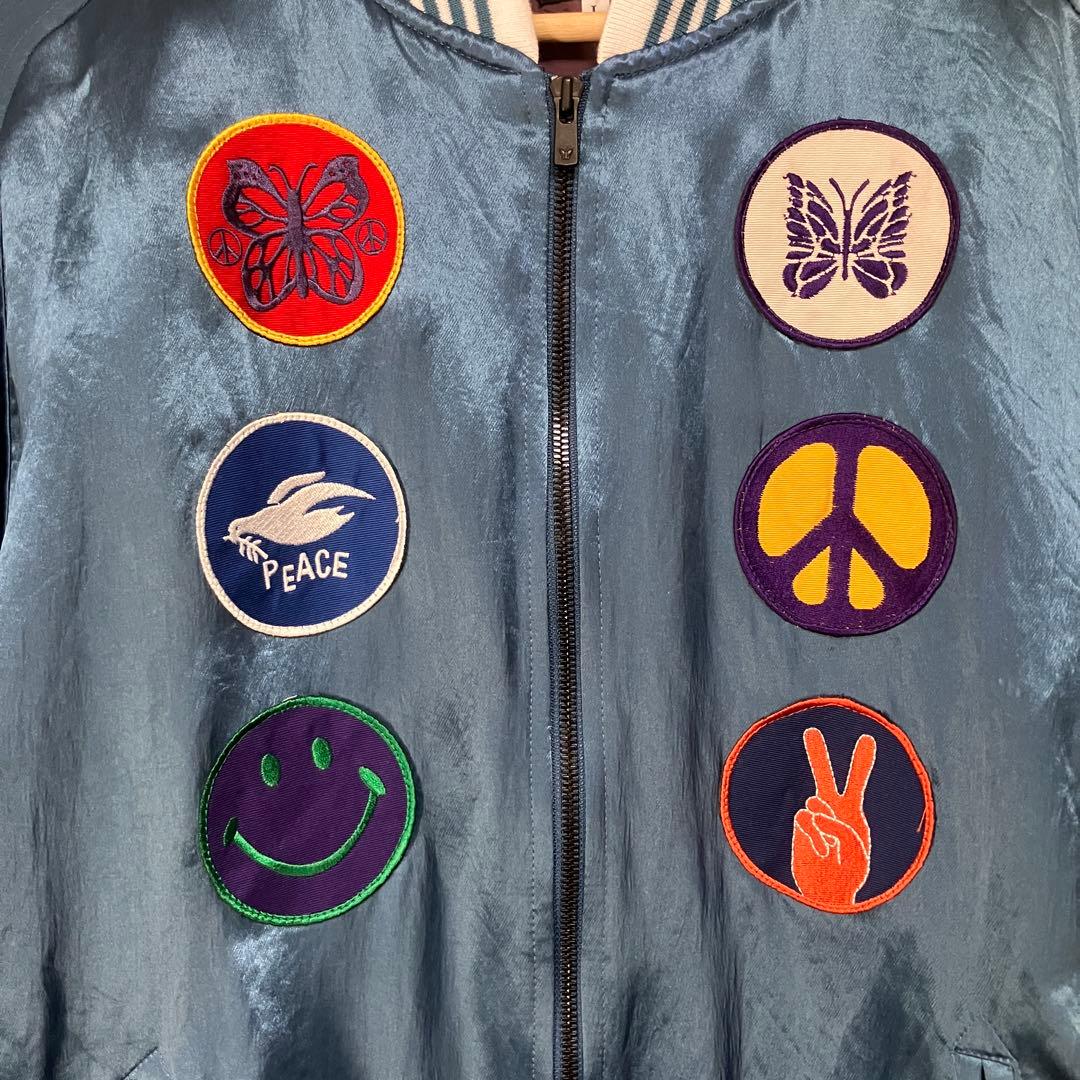 ニードルス アワードジャケット スカジャン ブルー L