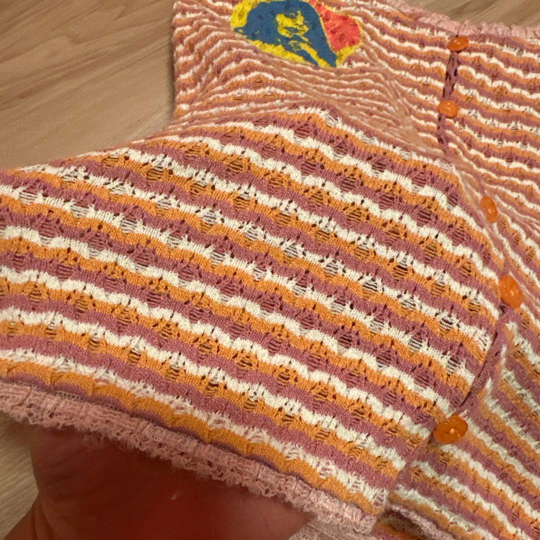 HYSTERIC GLAMOUR キャミソールニット　花ボタン　カラフル