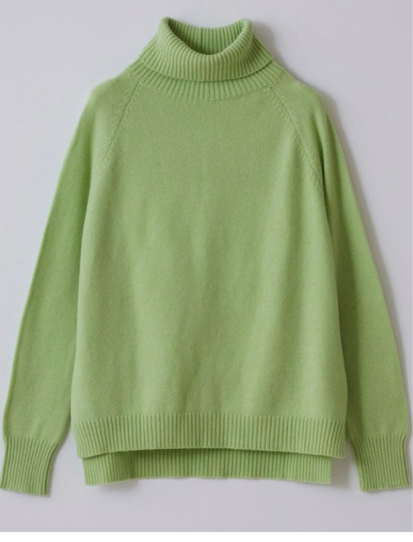 ✴︎完売　nanadecor イタリア製ウール カシミヤタートルニット　パープル