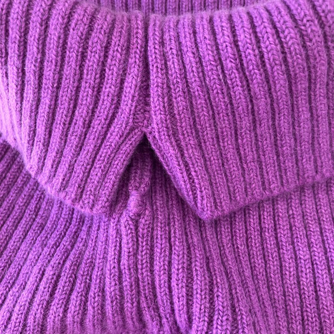✴︎完売　nanadecor イタリア製ウール カシミヤタートルニット　パープル