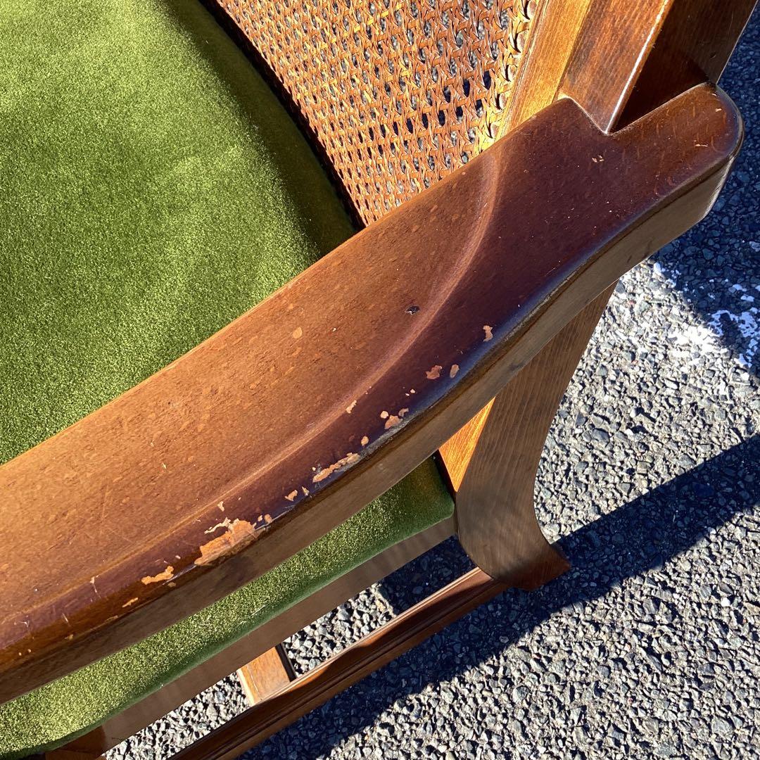 千葉県鴨川発　④オールドカリモク　Karimoku　チェア　肘掛け付き