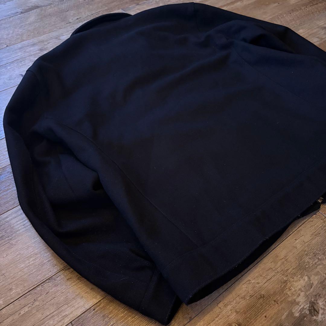 90s OLD NAVY ウールジャケット　短丈　ブラック　古着 レーヨン混