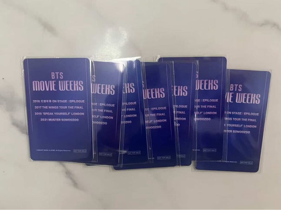 B209 香港 限定 BTS MOVIE WEEKS 映画入場特典 トレカセット