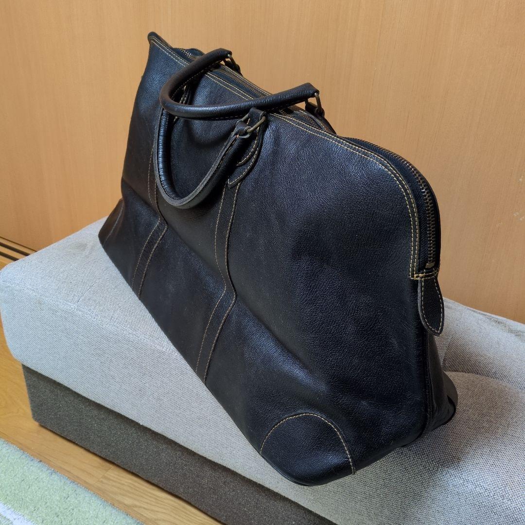 1980年代 コムデギャルソン 鍵付 黒革 旅行カバン トラベル