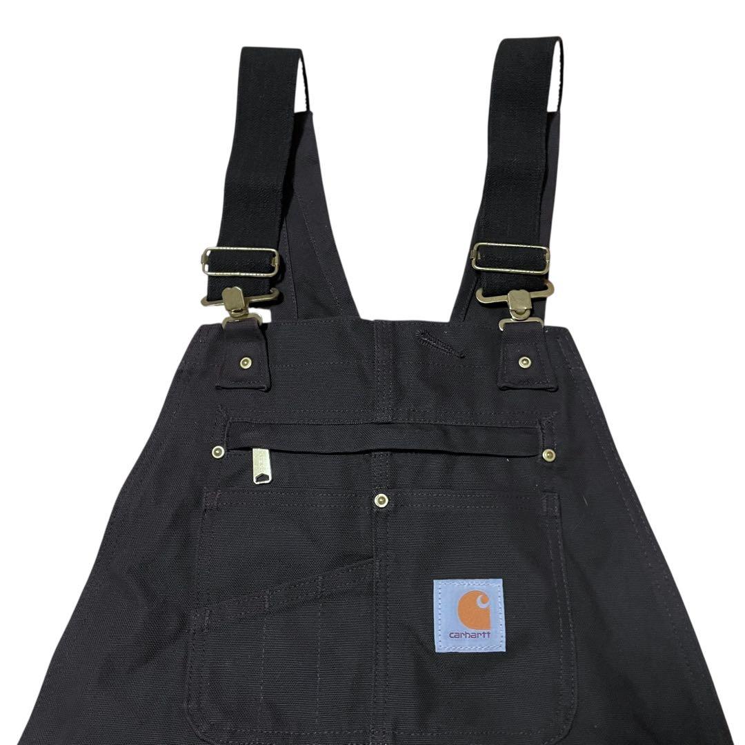 耐カーハートダックオーバーオールブラウンUSA古着ワークつなぎ