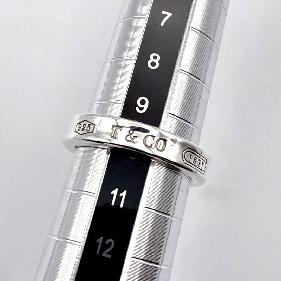 極美品 新品仕上げ ティファニー 1837 ナロー リング 10号 SV925