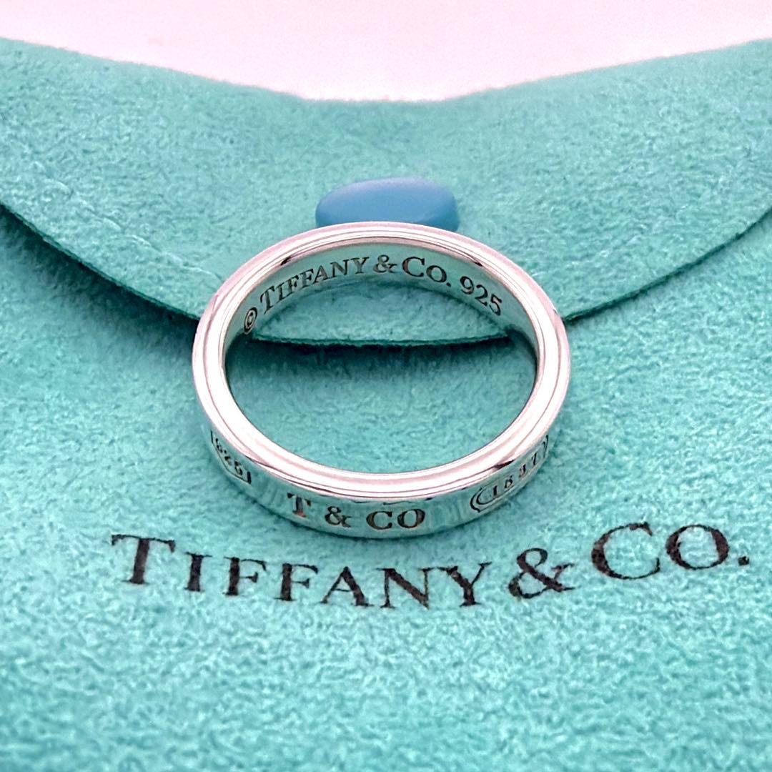 極美品 新品仕上げ ティファニー 1837 ナロー リング 10号 SV925