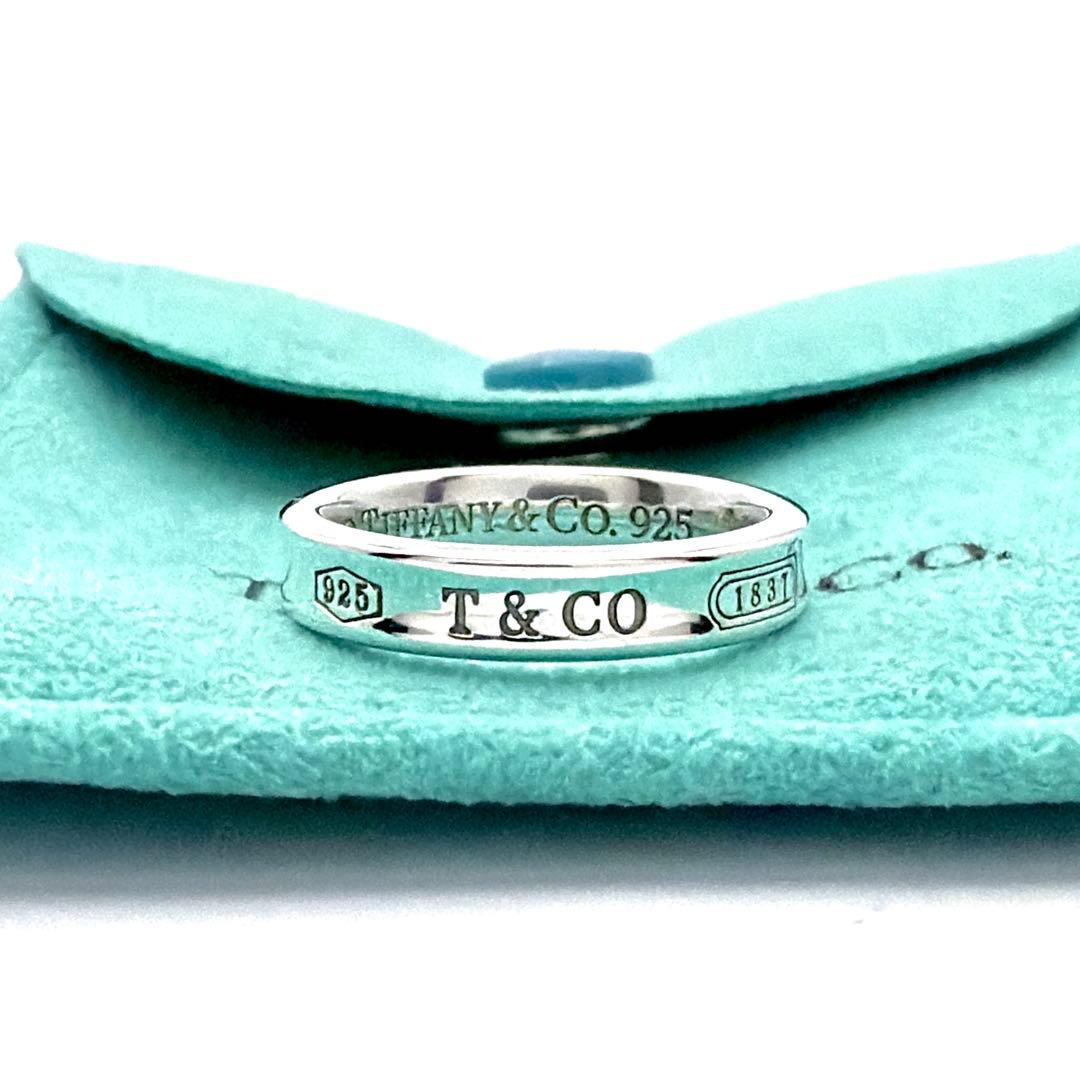 極美品 新品仕上げ ティファニー 1837 ナロー リング 10号 SV925