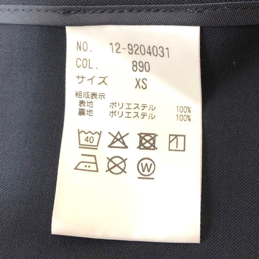 美品 PLST プラステ パンツスーツ 上下セットネイビー ノーカラー