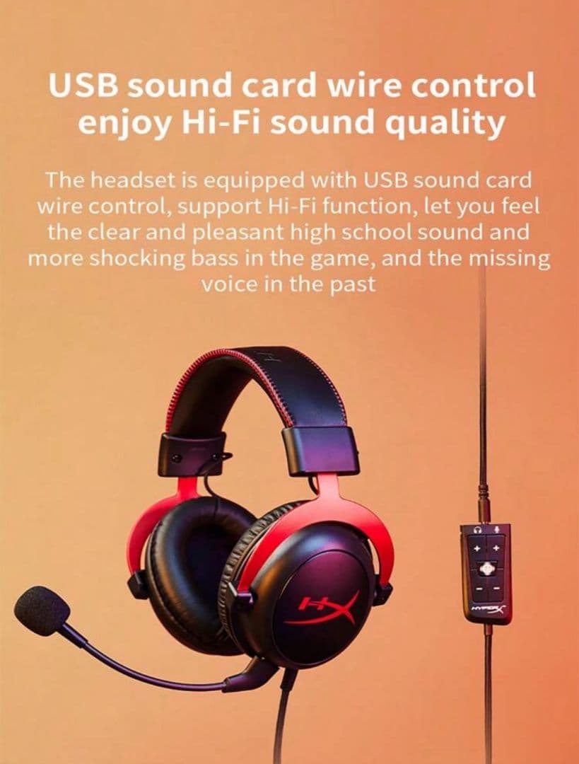 ヘッドホン HyperX Cloud II Red Gaming Headset