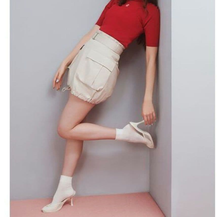 snidel メッシュパイピングミュール ホワイト　M　スナイデル