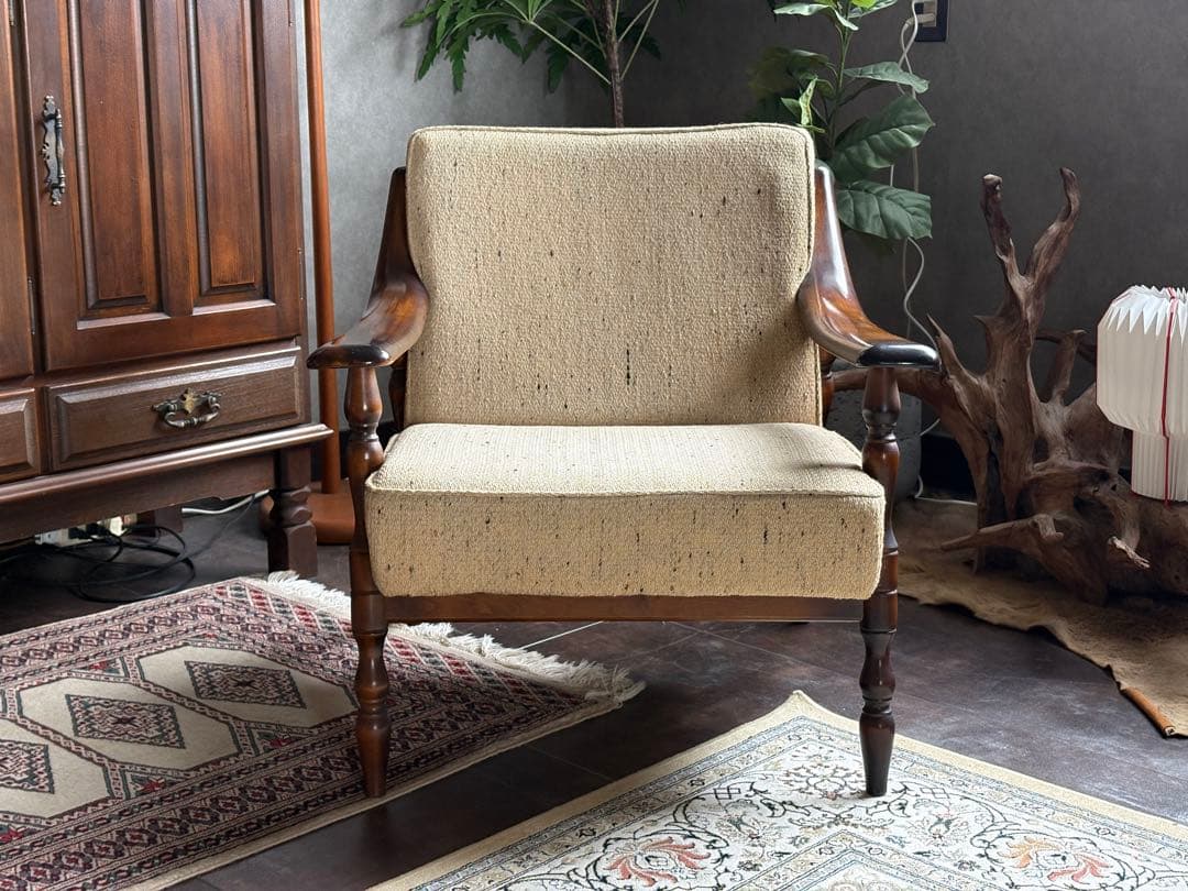 希少　アームソファ　アームチェア　ヴィンテージチェア　オールドカリモク nZ