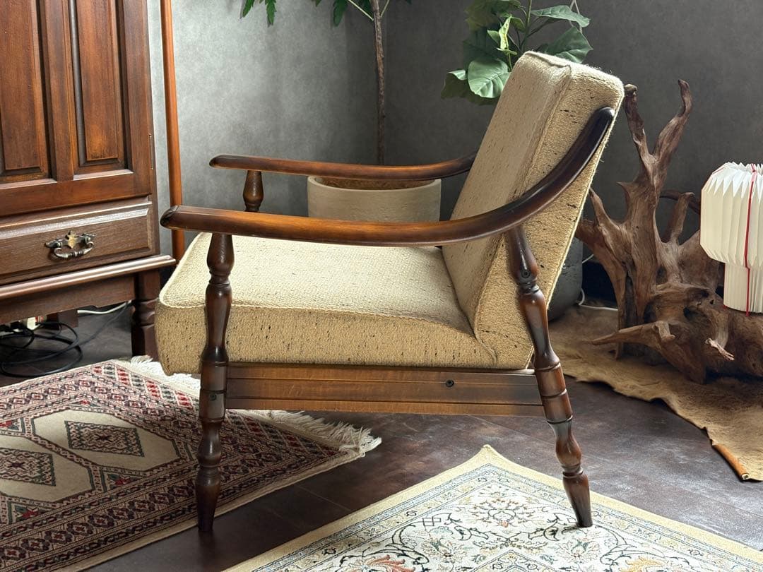 希少　アームソファ　アームチェア　ヴィンテージチェア　オールドカリモク nZ