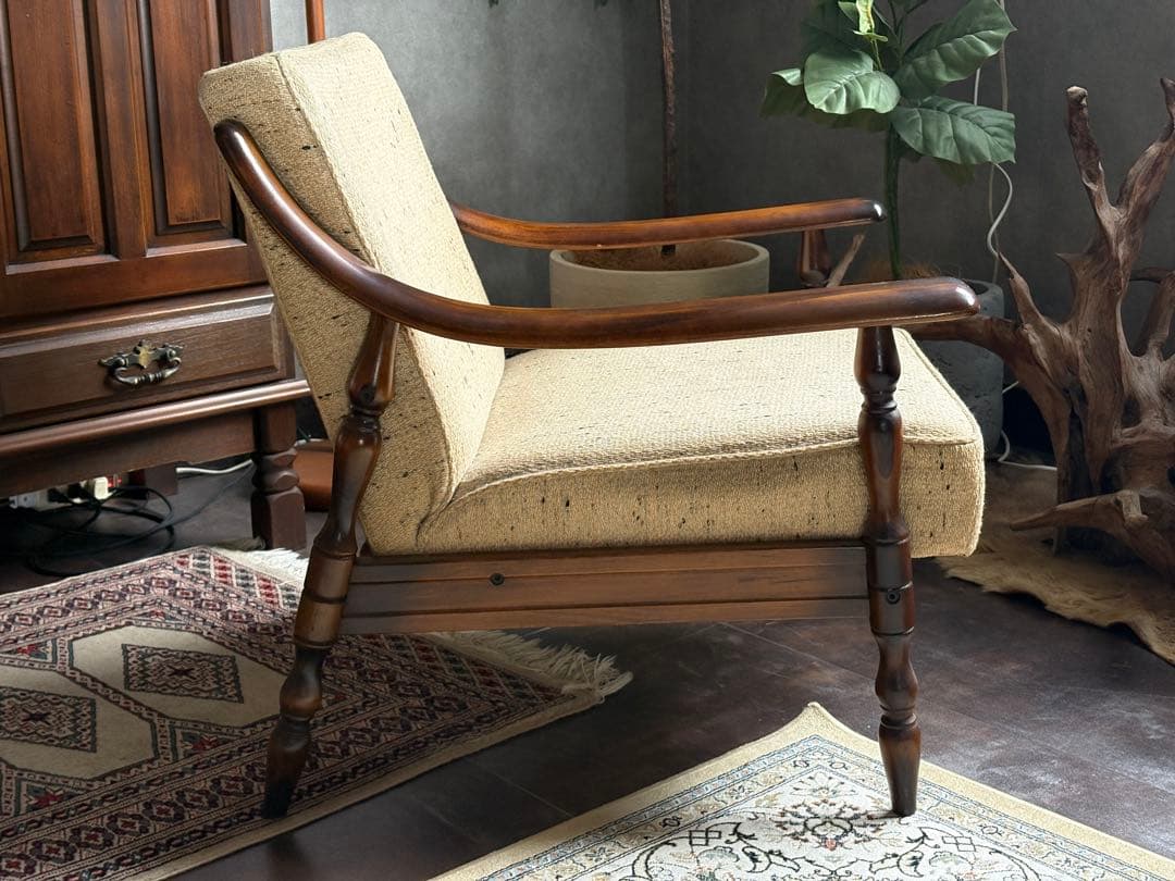 希少　アームソファ　アームチェア　ヴィンテージチェア　オールドカリモク nZ