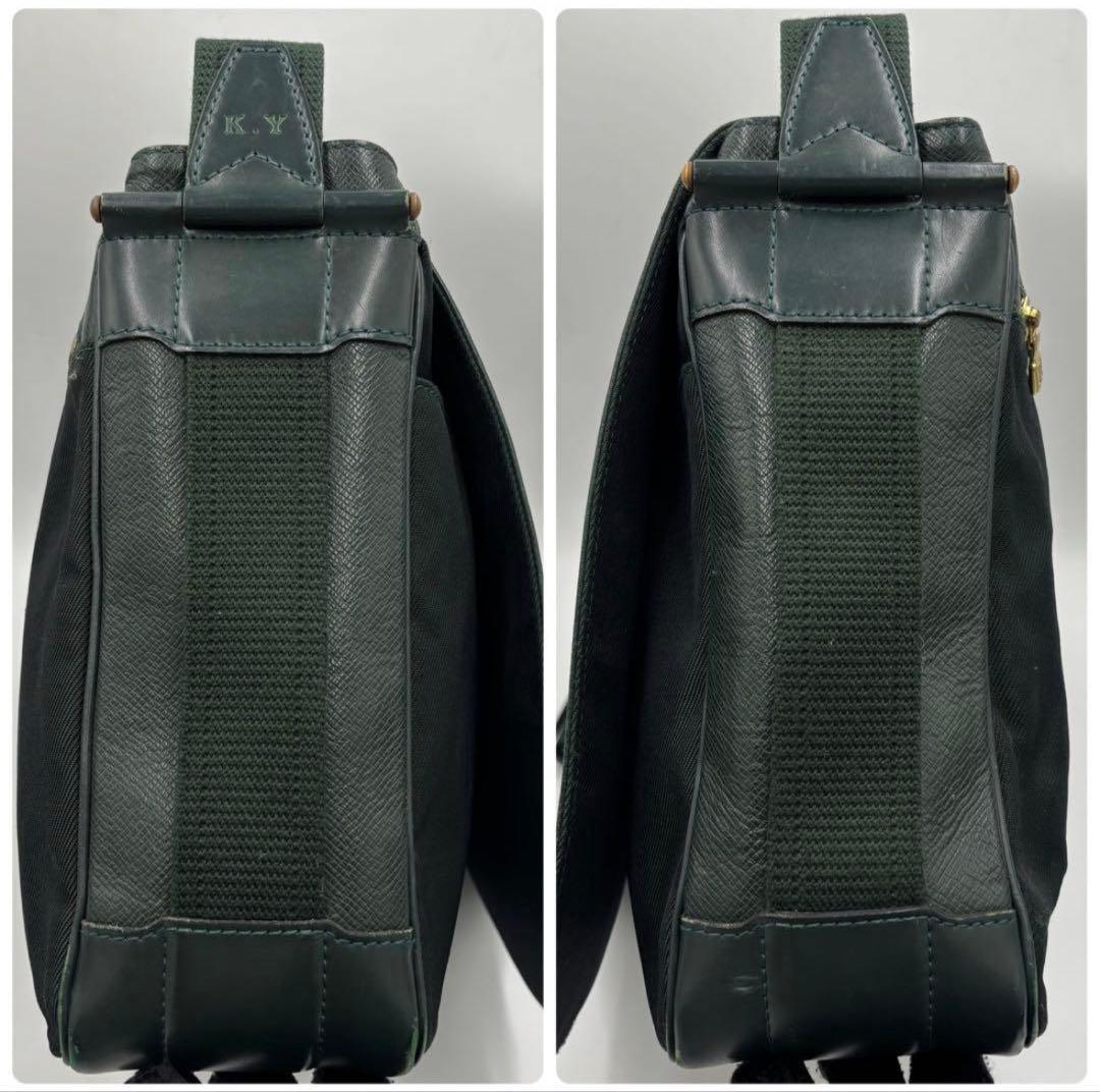 ルイヴィトン タイガ ヴィクトール レザーショルダーバッグ M30144グリーン