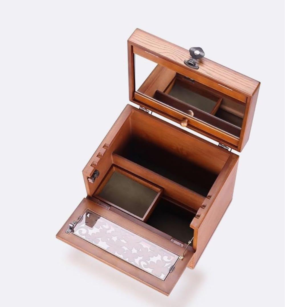 ナチュメイプル　メイクボックス　木製　和モダン　レトロ