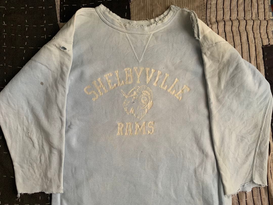 雰囲気系 50s 前V vtg スウェット USA製 ダメージ ボロ ビンスエ