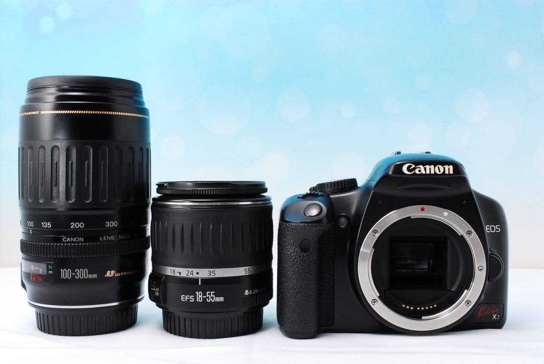 届いてスグ使える♫Canon Kiss X2 Wレンズキット