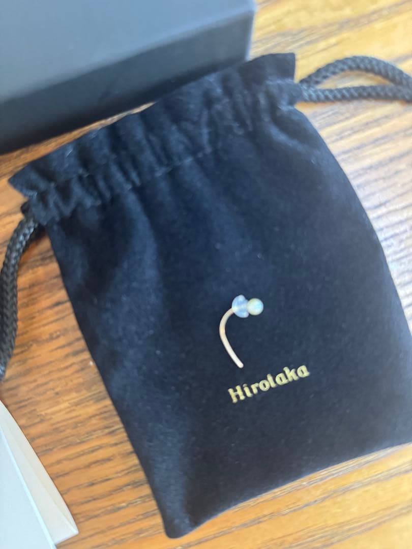 ヒロタカHirotakaパールピアスk10