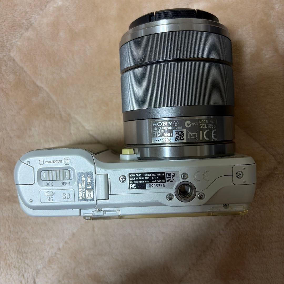 Sony NEX-3 ミラーレスカメラ E 18-55mm Wレンズ　フラッシュ