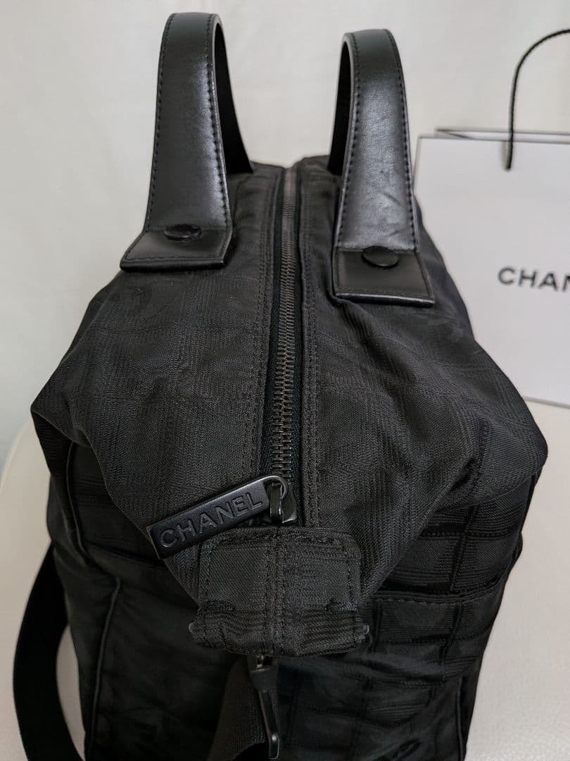 シャネル ハンドバッグ ニュートラベル ナイロン ブラック