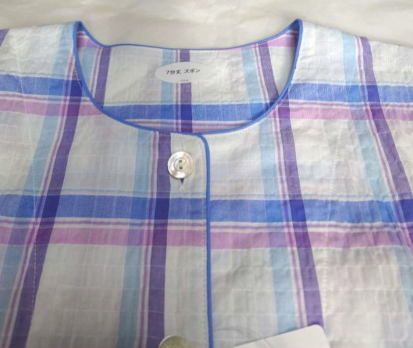 新品タグ付き ワコール 睡眠科学 パジャマ ルームウェア チェック 春夏 M