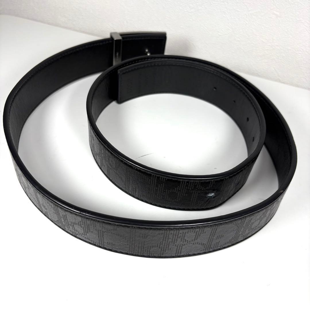 ☆人気☆DIOR オブリーク柄 パンチング レザーベルト