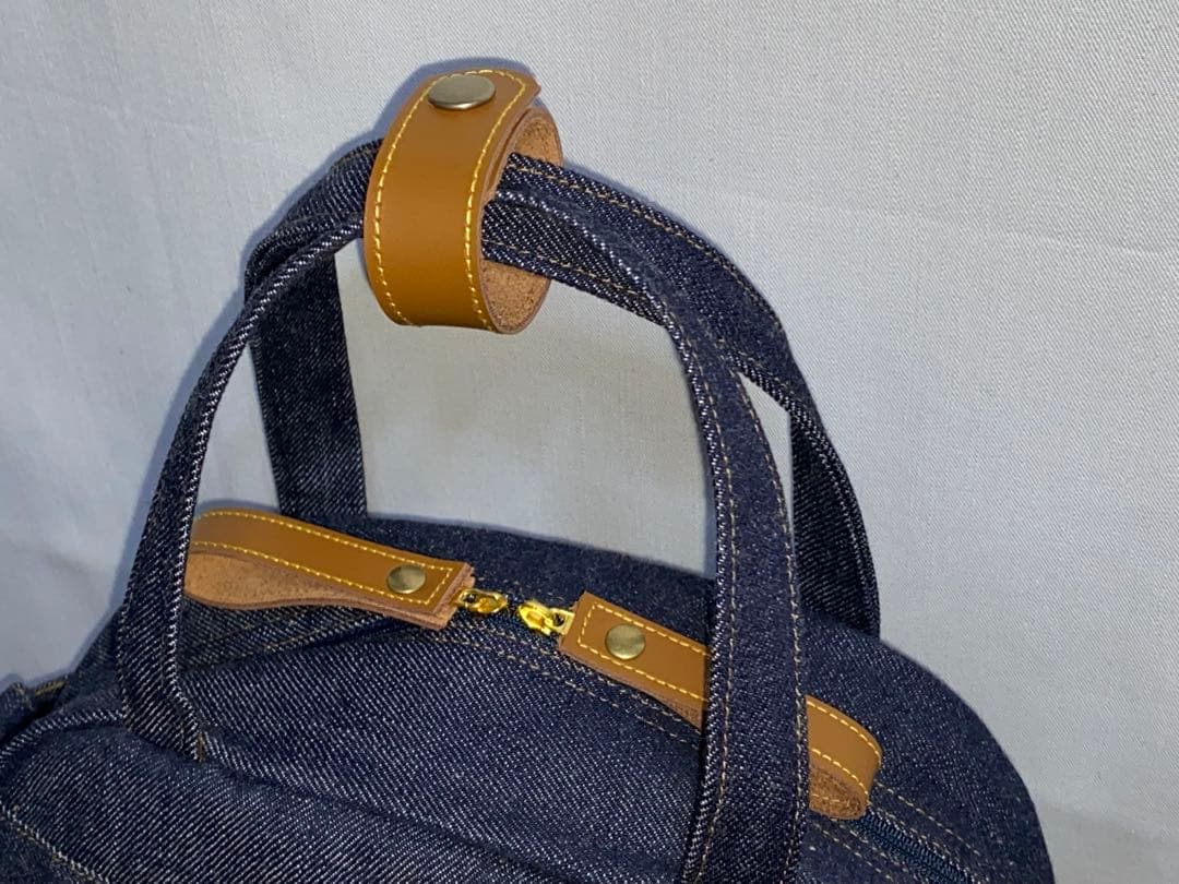 ハンドメイド☆岡山デニム☆☆ヨークシャテリア☆4wayボストンバッグ