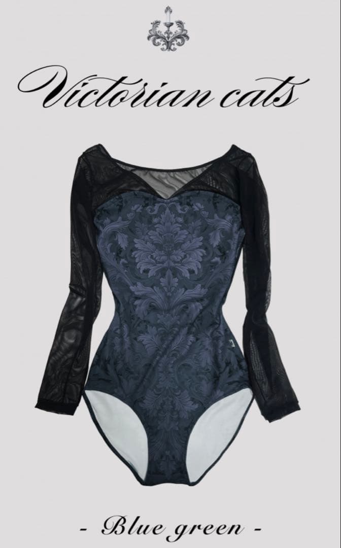 即購入OK! unoa ウノア 猫　黒ネイビー紺　レオタード MLサイズ