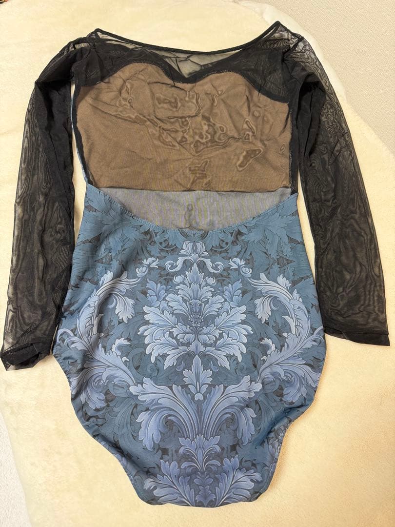 即購入OK! unoa ウノア 猫　黒ネイビー紺　レオタード MLサイズ