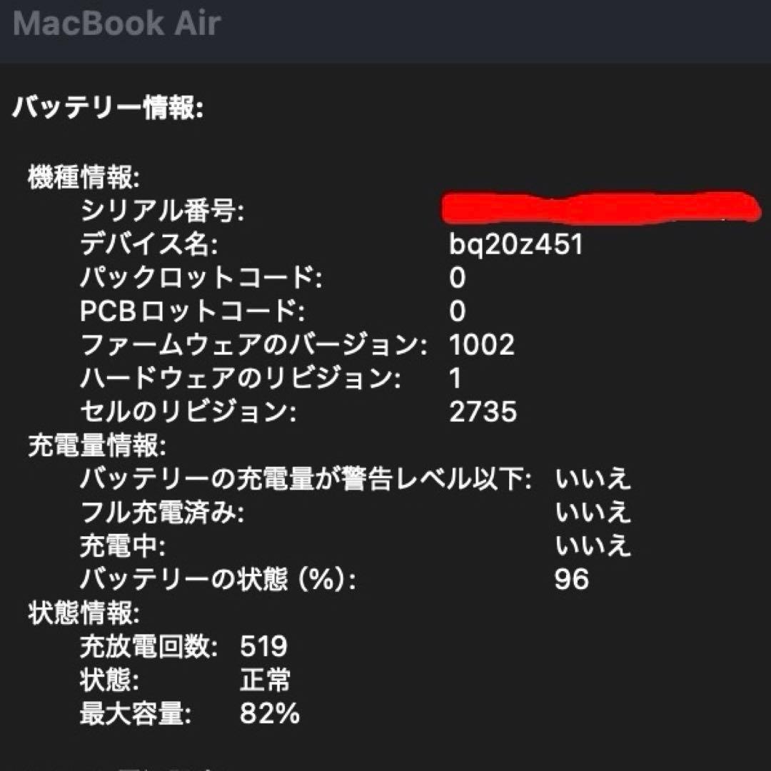 MacBook Air M1 / メモリ16GB / SSD 1TB /ケース付
