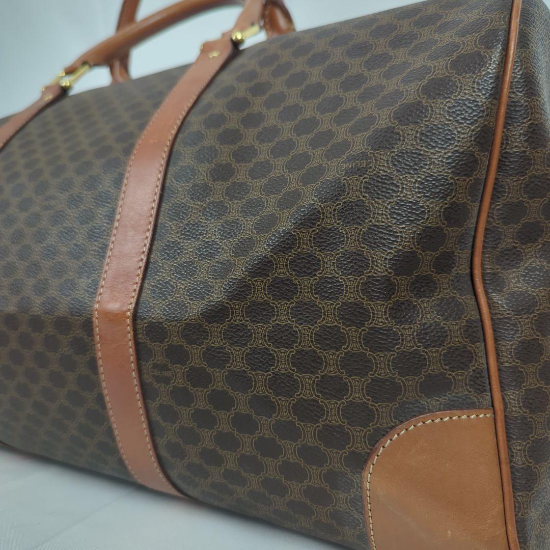 CELINE セリーヌ マカダム レザー ボストンバッグ 大容量