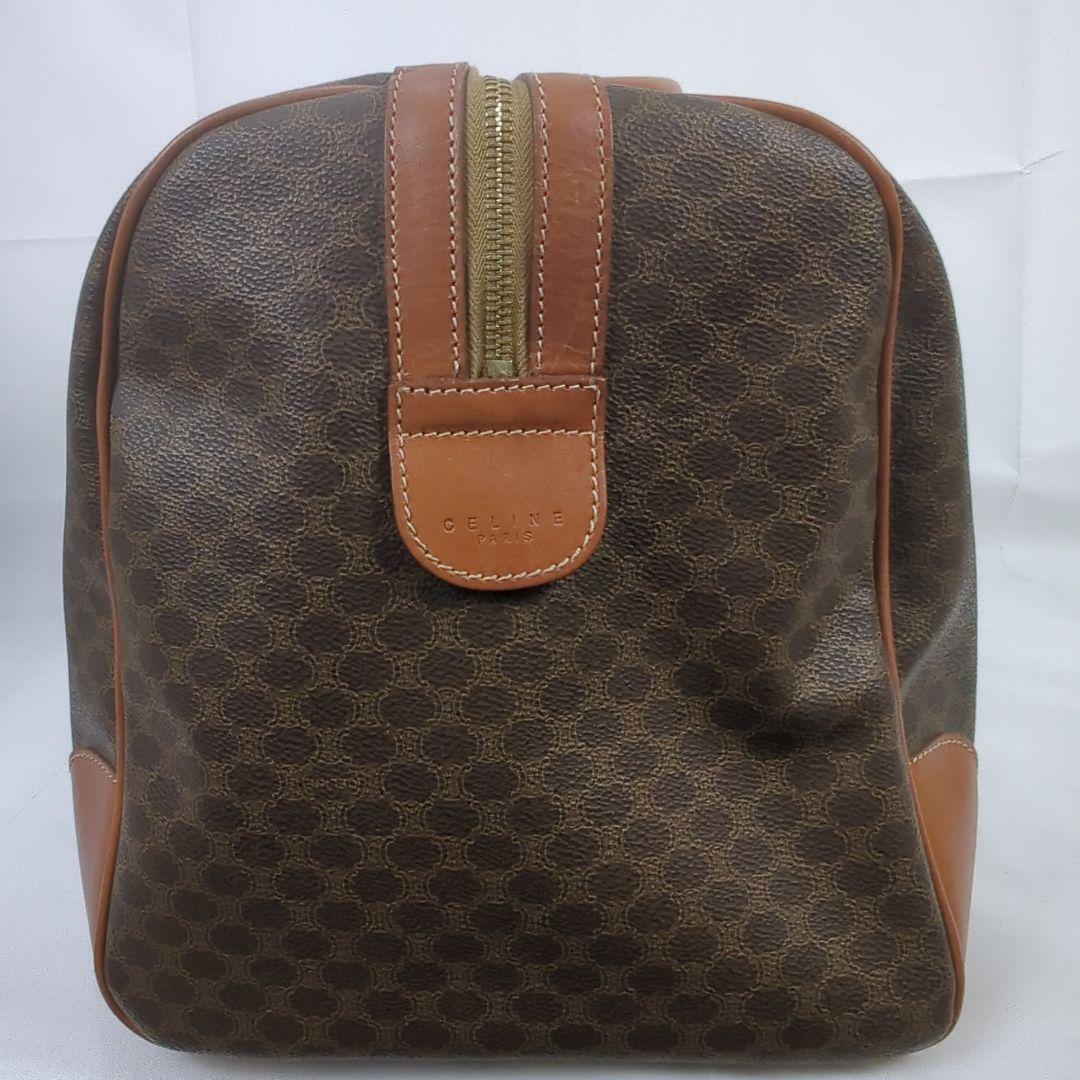 CELINE セリーヌ マカダム レザー ボストンバッグ 大容量