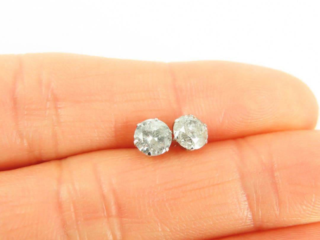 罪*K様 【本物保証】Pt900 天然ダイヤモンド 計1.10ct ピアス｜各0