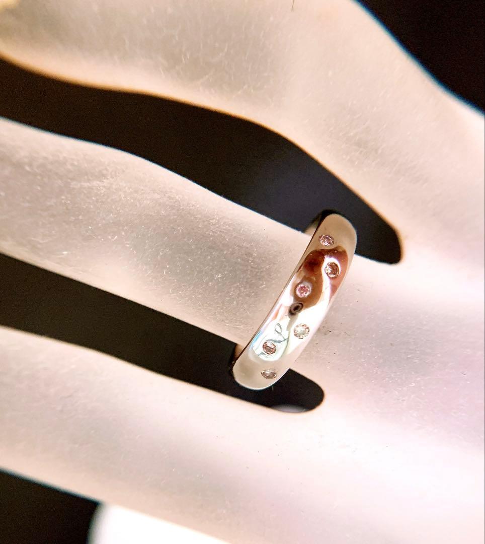 約5g✨13号❗️PD0.10CT✨プラチナドッツピンクダイヤモンドリング