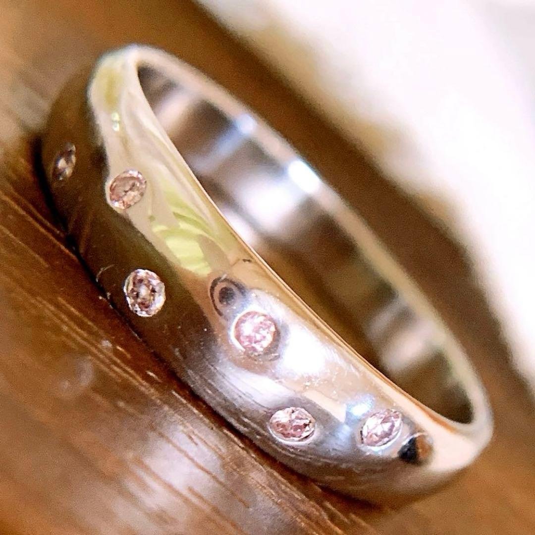 約5g✨13号❗️PD0.10CT✨プラチナドッツピンクダイヤモンドリング